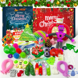 Fidget Toys Adventskalender 2025, 24 Tage Weihnachts Countdown Kalender, Fidget Advent Calendar mit 24 Pcs Überraschungen Party Von Sensorik Toys für Kinder, Jungen, Mädchen, Weihnachtsfeier Geschenke Angebot bei HelloDeals