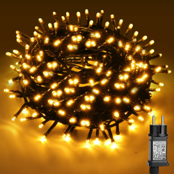LED Lichterkette Außen 20M, 200 Warmweiße LEDs, Erweiterbar bis 60M, 8 Modi mit Speicherfunktion, IP44 Wasserdicht, Weihnachtsbeleuchtung für Innen & Außen, Balkon, Garten, Party 20M-Stecker Angebot bei HelloDeals
