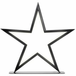 LED Stern-Lampe aus Metall in schwarz mit Netzstecker, ca. 33 cm, ideal als Weihnachtsdeko für Tisch, Schrank Fenster, indirekt beleuchtet 144 LEDs Angebot bei HelloDeals