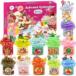 Schleim Adventskalender 2025 Kinder, 24 Tage DIY Slime Weihnachts Countdown Kalender Spielzeug, Weihnachten Überraschungen Geschenk für Mädchen & Jungen Rosa Angebot bei HelloDeals