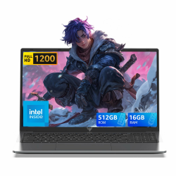 16 Zoll Laptop,Notebook 1920 * 1200 FHD Quad-Core N97 (Bis zu 3,6 GHz), 16 GB DDR4 512 GB SSD M.2 NVME (2 TB Erweiterung), WiF 5, BT5.0, HDMI, Typ C, Büro- und Studienlaptop 16 Zoll(N97) Gray Angebot bei HelloDeals