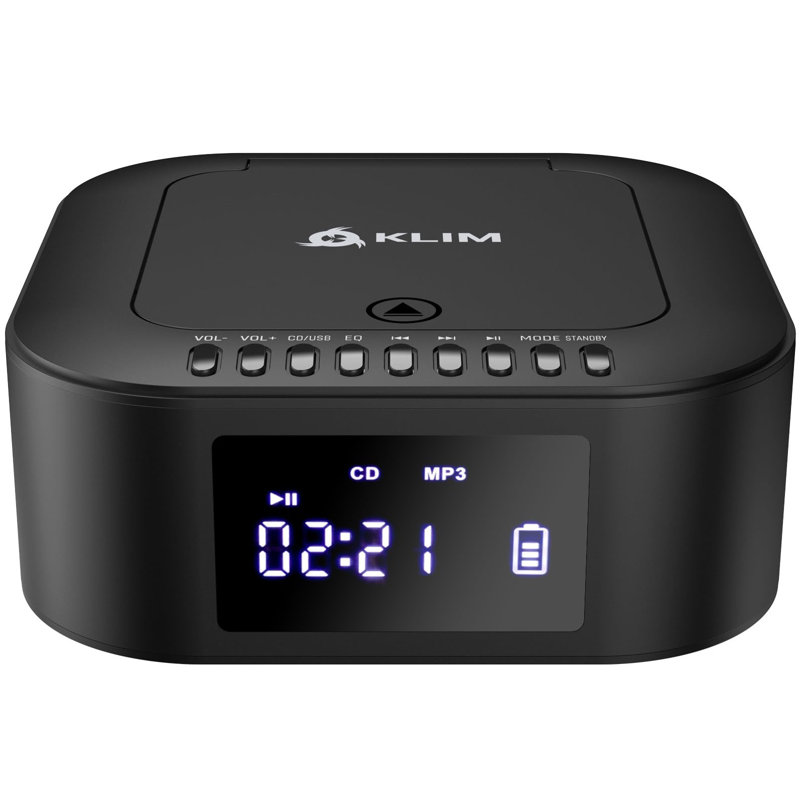 KLIM Boombox E1 Radio mit CD Player - BASS Boost mit Tieftöner - FM Radio, MP3, Bluetooth, AUX, USB, Kompakt Disc - CD Player tragbar mit kabellosem Modus und aufladbaren Akku - Mit Fernbedienung Angebot bei HelloDeals