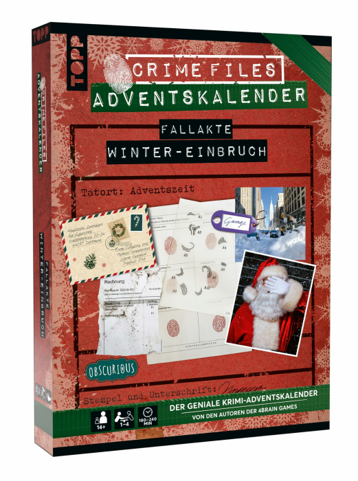 TOPP Crime Files – Fallakte: Winter-Einbruch. Der geniale Krimi-Adventskalender. Ermitteln und Rätseln – mit realistischen Beweismitteln für 24 Tage Angebot bei HelloDeals