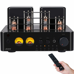 Juson Audio JTA50 130W Röhrenverstärker Einstiegs-HiFi-Verstärker mit BT 5.0, Fernbedienung, AUX, Koax, Phono und USB-Eingang, Subwoofer-Ausgang, 2.1-Kanal für Plattenspieler Angebot bei HelloDeals