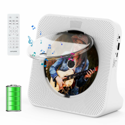 Gueray Tragbarer CD Player mit Bluetooth Desktop CD-Player mit 4000 mAh Akku für zu Hause Eingebaute Doppelte HiFi-Lautsprecher AUX-Kopfhöreranschluss UKW-Radio mit Fernbedienung USB-Anschluss Angebot bei HelloDeals