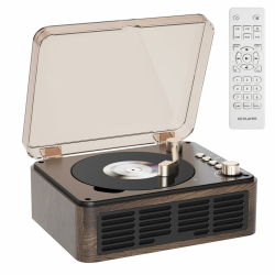 Gueray CD Player Bluetooth Radio mit CD Player mit Lautsprecher Unterstützung USB-Wiedergabe AUX-Wiedergabe für Hörbücher Dunkle Holzfarbe Angebot bei HelloDeals