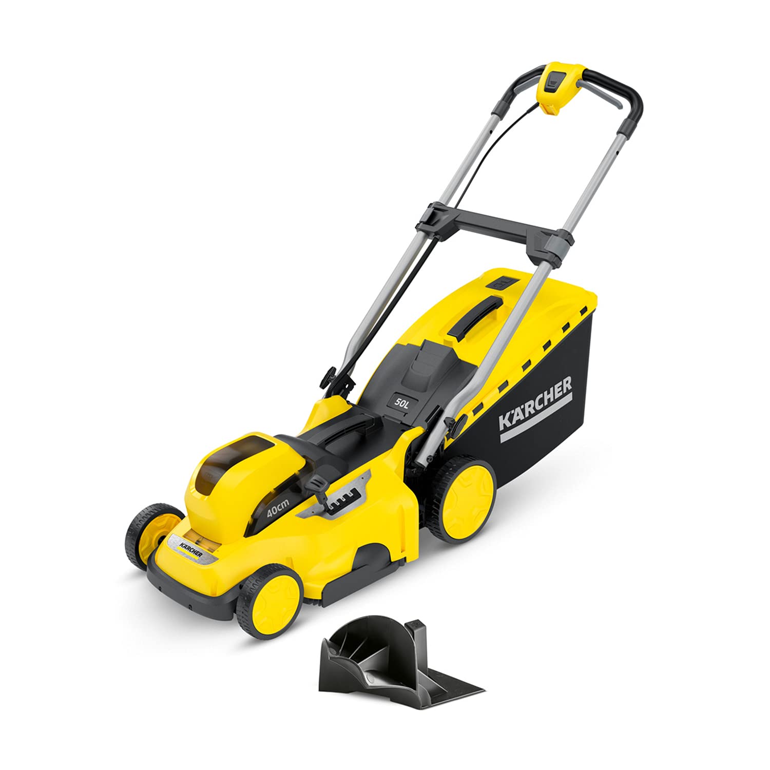 Kärcher 36 V Akku-Rasenmäher LMO 36-40, Schnittbreite: 40 cm, verstellbare Schnitthöhe: 20-70 mm, Mulchkeil, Fangkorb: 50 Liter, nutzbar mit dem Kärcher 36-V-Akku, Leistung: max. 275-550 m², ohne Akku ohne Akku, ohne Ladegerät 40 cm Schnittbreite 36 Volt Angebot bei HelloDeals
