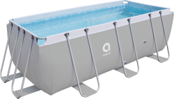 Avenli Pool 400 x 200 x 100 cm Frame Plus Stahlrahmen Aufstellpool ohne Pumpe grau Framepool grau rechteckig Swimming Schwimmbecken Ersatzpool Angebot bei HelloDeals