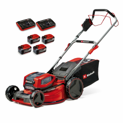 Einhell Akku-Rasenmäher GP-cm 36/52 S Li BL Kit Power X-Change (36 V, 52 cm Schnittbreite, bis 1200 m², Brushless, 65 L Fangkorb, Radantrieb, inkl. 4X 5,2 Ah + 2X Twincharger) Angebot bei HelloDeals