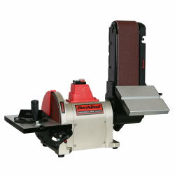 BUCKTOOL 500W Band-Tellerschleifer mit Zubehör | Bandschleifmaschine mit Schleifbandgeschw. 9.2 m/s, Schleifteller Drehzahl 2980 U/min | SchleiftellerØ 200mm 100x914mm & 200mm & 500W Angebot bei HelloDeals