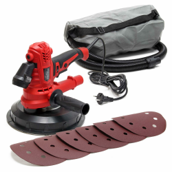 Wiltec Trockenbauschleifer 900 W, Wandschleifer Deckenschleifer mit 180 mm Schleifteller, Schleifmaschine mit Absaugung und umfangreichem Zubehör Angebot bei HelloDeals