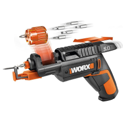 WORX WX255 Akkuschrauber mit automatischem Wechsel des Bit-Magazins & optionalem Schraubenhalter für schnelles, müheloses Schrauben – 4V Schrauber mit Li-Ion Akku inkl. 5 Bits & 1 Vorbohrer Mit wechselbarem Bit-Magazin Angebot bei HelloDeals