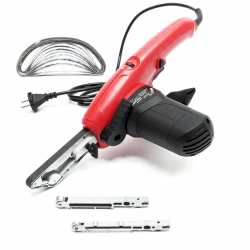 Wiltec Bandschleifer 400 W mit 3 austauschbaren Schleifarmen, Schleifmaschine mit 10 x Schleifband, Elektrofeile für schwer erreichbare Stellen Angebot bei HelloDeals