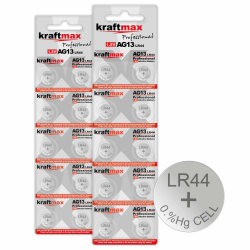 Kraftmax 20er Pack LR44 / AG13 Knopfzelle Typ 357 / LR1154 Hochleistungs- Batterie / 1,5V Uhrenbatterie/Alkaline Batterien Angebot bei HelloDeals