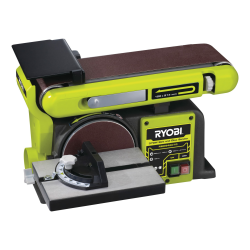 RYOBI 370 W Stand-Bandtellerschleifer (Leerlaufdrehzahl von 2.850 min-1, Winkel von 0 oder 90 Grad, 150 mm Schleifscheibe, Schleifbandlänge 100 x 914mm) Angebot bei HelloDeals