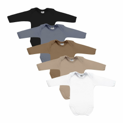 Unisex Baby Langarm Body aus 100% Baumwolle im 5er Pack, Baby Body mit Aufdruck für Mädchen und Jungen 98 Jungen 3 Angebot bei HelloDeals