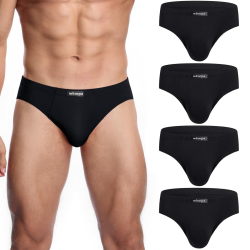 wirarpa Unterhosen Herren Slip Microfaser Männer Slips Stretcken Unterwäsche Größe S-XXXL 4er Pack-schwarz XL Angebot bei HelloDeals