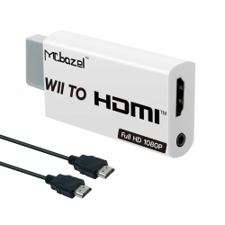 Mcbazel Wii HDMI Adapter mit 1,5 m HDMI Kabel 1080P, Wii Video-Audio Signal Konverter 1080P Full HD mit 3,5 mm Stereo-Audioanschluss für Wii Konsole HDMI Monitor HDTV Video Projektor adapter+cable Angebot bei HelloDeals