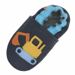 Carozoo Weiche Sohle Leder Babyschuhe Krabbelschuhe Lauflernschuhe Krippe Enfants Hausschuhe Neugeborene 18-24 Monate Bagger Dunkelblau Angebot bei HelloDeals