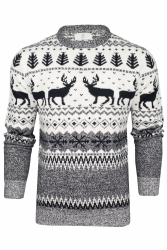 Xact Herren Weihnachtspullover mit nordischem Fairisle-Muster und Rundhalsausschnitt L Ecru Angebot bei HelloDeals
