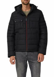 s.Oliver Sportive Puffer-Jacke mit Abnehmbarer Kapuze XL Schwarz Angebot bei HelloDeals