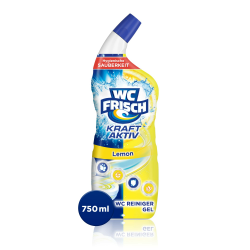 WC-Frisch WC Reiniger Gel Lemon (750 ml), WC Reiniger mit Lufterfrischer-Effekt, Toilettenreiniger sorgt für hygienische Frische, mit 4-fach Aktivstoff-Kombination Frisch 750 ml (1er Pack) Angebot bei HelloDeals