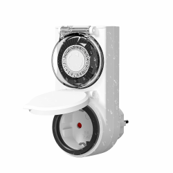 HBN Zeitschaltuhr Aussenbereich, 24 Stunden Mechanische Zeitschaltuhr Steckdose Outdoor, IP44 Wasserdicht, Mechanische Timer mit Kindersicherung & Schutzabdeckung, Tageszeitschaltuhr Außen, 16A/3.680W Angebot bei HelloDeals