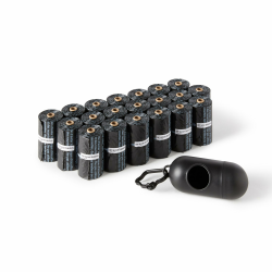 Amazon Basics Hundekotbeutel mit Spender und Leinenclip, Unparfümiert, 300 Beutel (20 Packungen mit je 15 Beuteln), Schwarz Unparfümiert (mit Spender) 300 Beutel Angebot bei HelloDeals