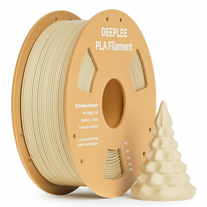 DEEPLEE PLA Filament 1.75mm, 3D Drucker Filament 1kg (2,2lbs), Maßgenauigkeit +/- 0,02 mm, Filament 3D-Druckmaterialien für FDM 3D Drucker, Beige S-1KG Beige Angebot bei HelloDeals