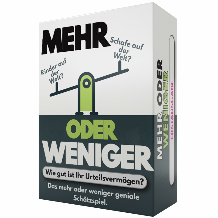 More or Less | Mehr Oder Weniger Kartenspiel | Wie gut ist Ihr Urteilsvermögen? Spiel für Erwachsene, Famile & Kinder | 2+ Spieler | Familienspiel | Reisespiel | Érstausgabe Angebot bei HelloDeals