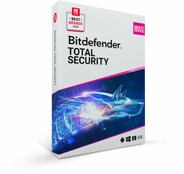 Bitdefender Total Security 2025 - 5 Geräte | 2 Jahre Abonnement | PC/Mac/Android/iOS | Aktivierungscode per Post Aktivierungscode per Post 2 Jahre/5 Gerate Angebot bei HelloDeals