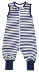 TupTam Baby Schlafsack mit Füßen Ganzjahresschlafsack 2,5 TOG 80-86 Streifen Dunkelblau Angebot bei HelloDeals