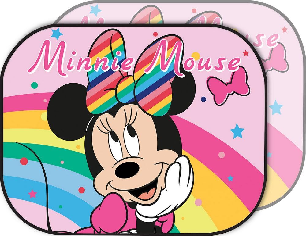 Tataway Paar Seitenmarkisen Minnie rosa Auto-Sonnenschutz 44x35cm — Seitlicher Sonnenschutz mit Offiziellen Disney-Grafiken | Autozubehör für Mädchen Angebot bei HelloDeals