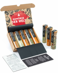 TIMBER TASTE® 5 Gewürze aus aller Welt - Seltene Gewürze Geschenkset Männer - Weihnachten Geschenke Set für Männer & Frauen - Ausgefallene Geschenke Erwachsene Kleinigkeit - Geschenkset Weihnachten Gewürze der Welt Geschenkset 5 Stück (1er Pack) Angebot bei HelloDeals