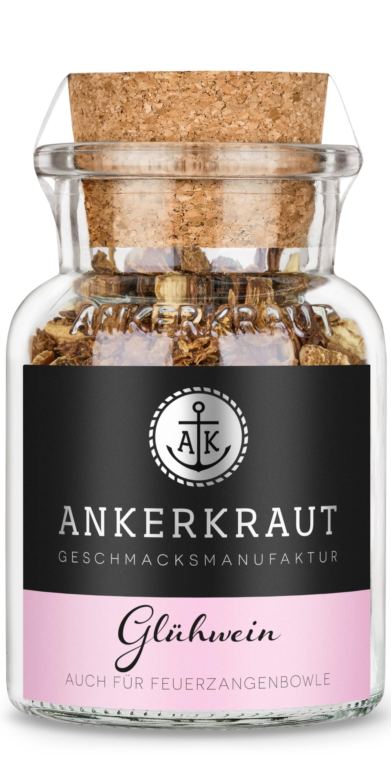 Ankerkraut Glühwein, Mischung würzender Zutaten für Glühwein, Feuerzangenbowle, Punsch, Kinderpunsch, Weihnachtstee, 60 g im Korkenglas 60g Korkenglas Angebot bei HelloDeals