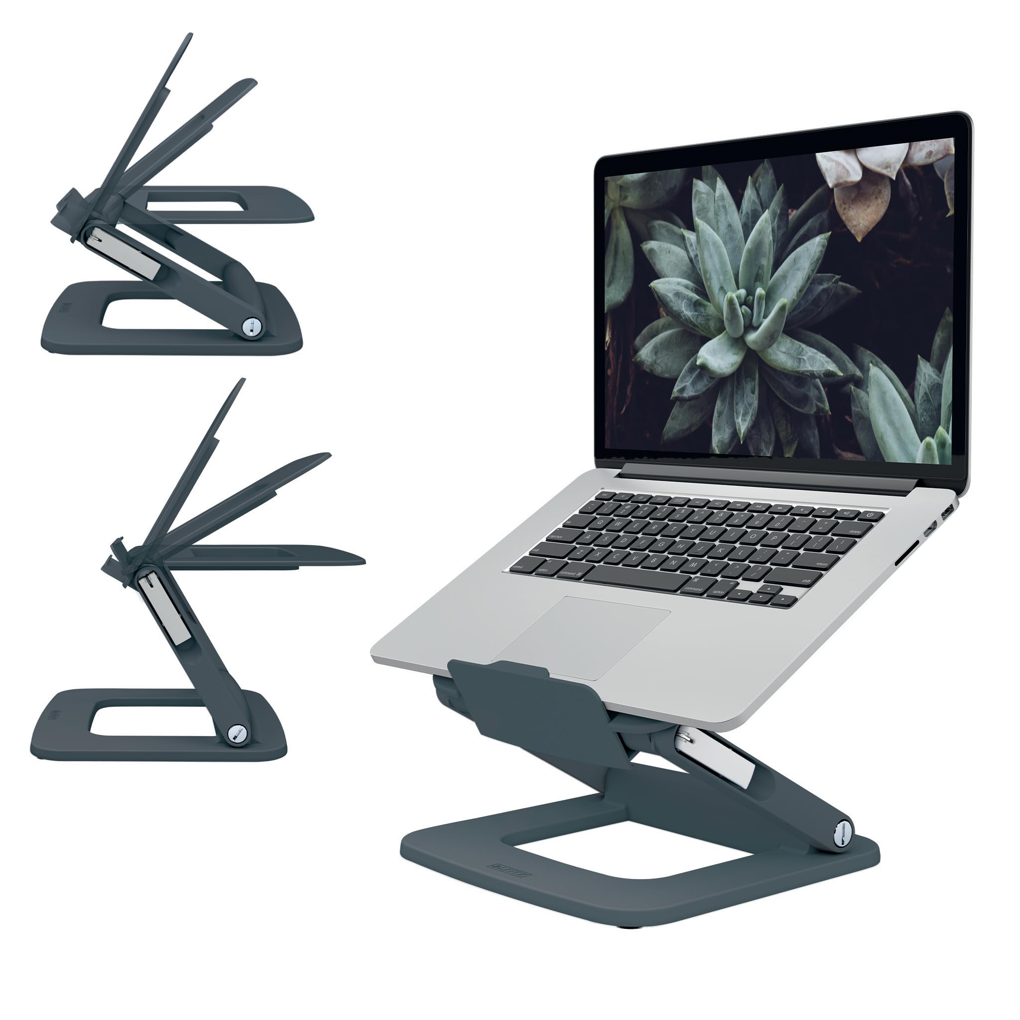 Leitz Ergo höhenverstellbarer Multi-Winkel Laptopständer, für 13“ - 15“ Laptops, 80% recycelter Kunststoff, 6 Höhen- & Winkelkombinationen, Kompakte Standfläche, 100% recycelbar, Dunkelgrau, 64240089 Multi-Winkel Dunkelgrau Angebot bei HelloDeals