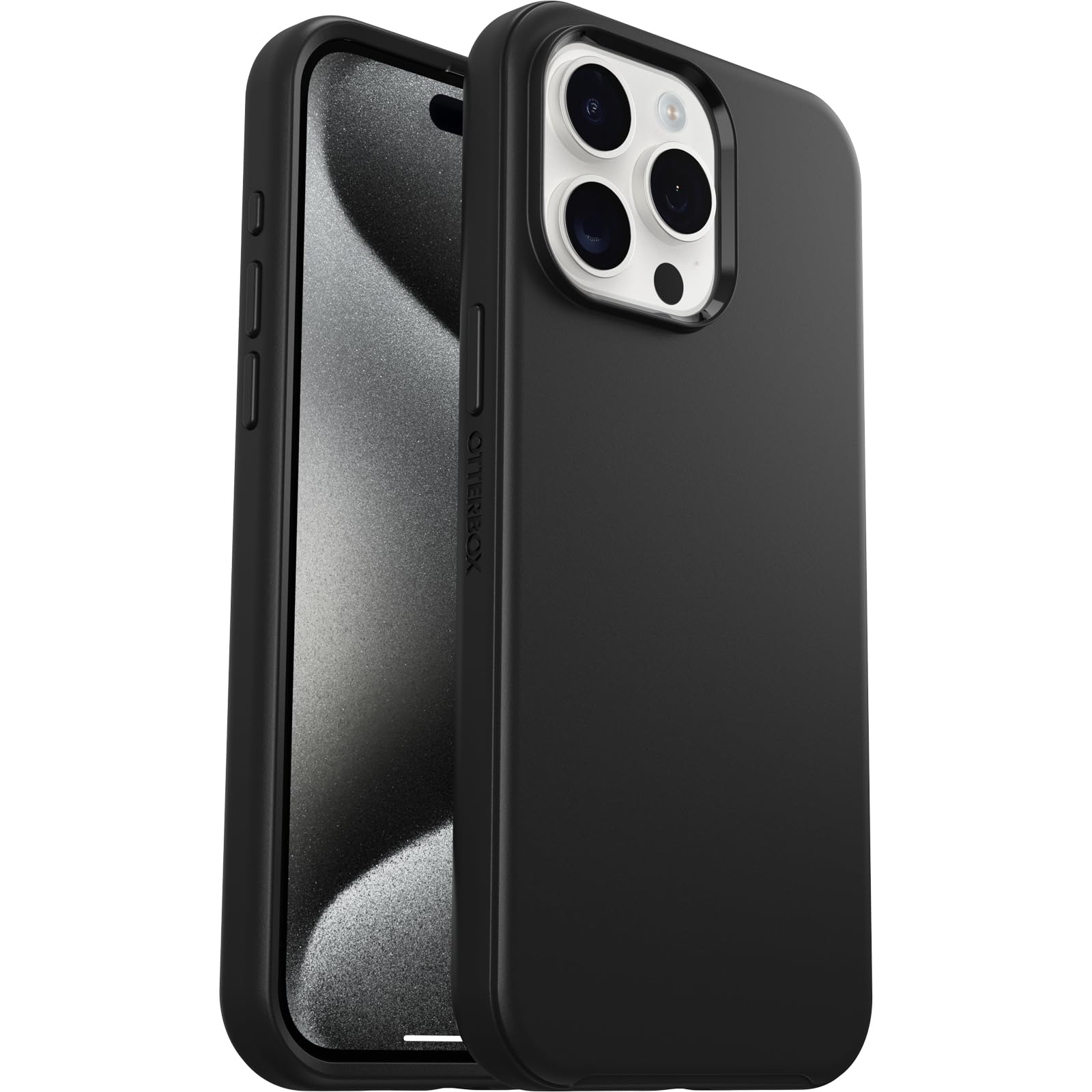 OtterBox Symmetry für MagSafe Hülle für iPhone 15 Pro Max, stoßfest, sturzsicher, schützende dünne Hülle,3X getestet nach Militärstandard,Schwarz,Keine Einzelhandelsverpackung Schwarz iPhone 15 Pro Max Hülle Angebot bei HelloDeals