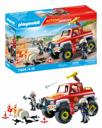 PLAYMOBIL | Action Heroes | Feuerwehrtruck | Feuerwehrauto | Spielzeugauto | Spielzeug für Kinder ab 4 Jahren | 71824 Angebot bei HelloDeals