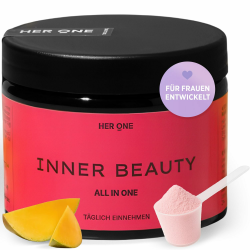 HER ONE INNER BEAUTY All in One Mango-Maracuja | Vitamin Komplex hochdosiert | Multivitamine & Mineralstoffe für Frauen | Multivitaminpräparate & Mineralien | Beauty Drink | 30 Portionen Mango-Maracuja Standardgröße (210 g) Angebot bei HelloDeals