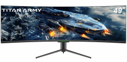TITAN ARMY 49 Zoll Curved Gaming Monitor, 144Hz, DFHD 3840 x 1080, UltraWide 1800R VA PC Bildschirm, 32:9, HDR400, G-Sync & FreeSync, 99% sRGB, Lautsprecher, Type-C 65W, HDMI, DP, RJ45, C49SHC 49 Inch DFHD 144Hz Angebot bei HelloDeals