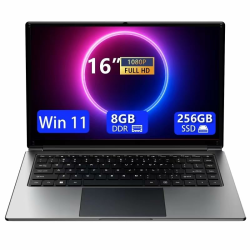 16-Zoll-Laptop, tragbarer Laptop mit 8GB DDR und 256GB SSD,erweiterbar auf 1 TB.Pentium-Quad-Core-Prozessor bis zu 2,64 GHz.9000-mAh-Akku.Mini-HDMI-Schnittstelle.Dualband-WLAN.Webcam.Schlanke Laptops 8GB+256GB Angebot bei HelloDeals