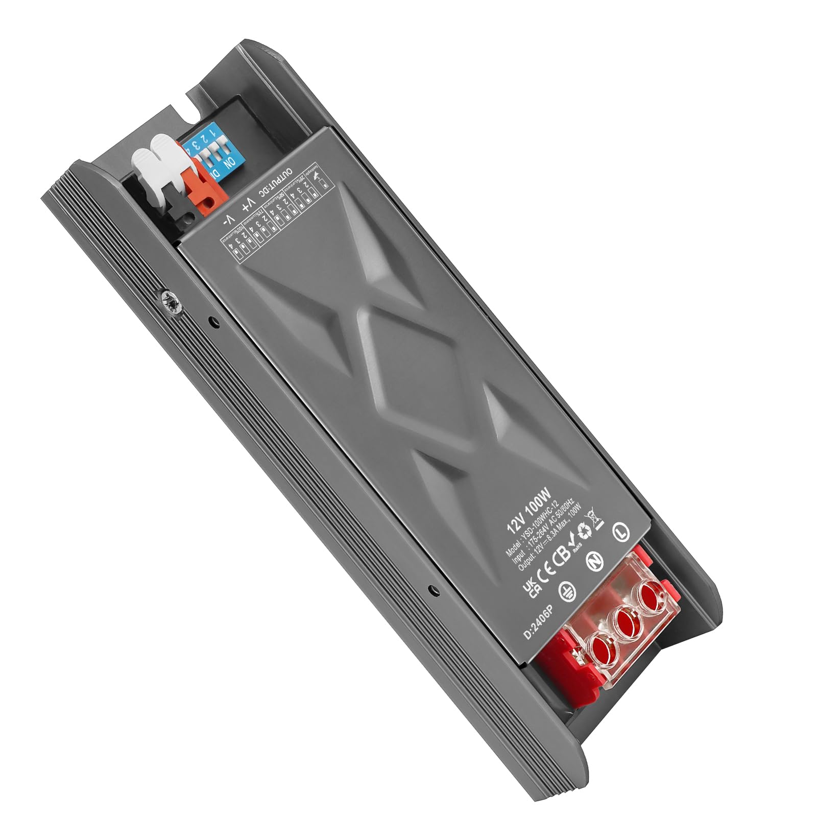 YAYZA! LED Trafo 12V 100W, Dimmbar Netzteil mit Kippschalter, Treiber Elektronischer Driver 230V AC 12V DC 8.3A, 12Vdc Gleichstrom Niedervolt LED Transformator Konstantspannung für Streifen Birnen YSD-100WHC-12 Angebot bei HelloDeals