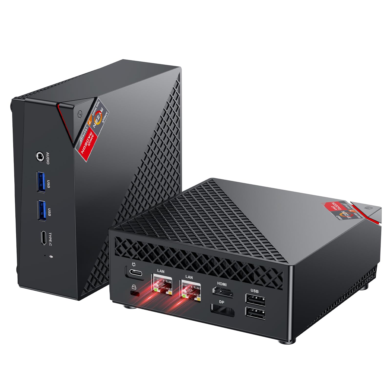 NiPoGi AM06 PRO Mini PC АMD Ryzen 7 7730U (8C/16T, bis zu 4,5 GHz), 16 GB DDR4 512 GB M.2 SSD Mini Desktop Computer WiFi 6, АMD Radeon Grafik 2000 MHz, 4K-Dreifachdisplay, Dual-LAN, DP/HDMI 2.0/Typ-C R7 7730U/ 16GB RAM + 512GB SSD Angebot bei HelloDeals