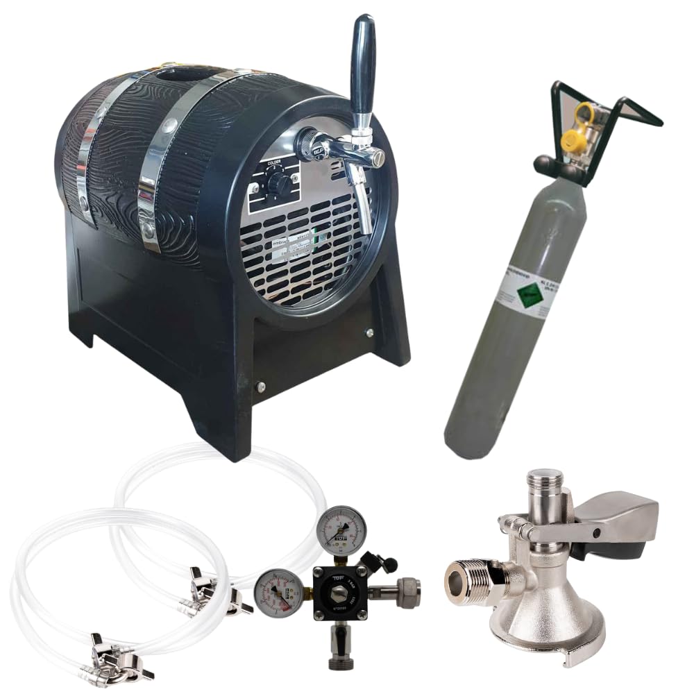 Zapfanlage Bierfassform 60l/h Komplettset 500g Co², Uhr, Schläuche, Keg Hahn Angebot bei HelloDeals