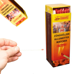 favorit Streichhölzer 10cm lang, 100 Stück - gut und günstig, Anzünder, Ofenanzünder, Kohleanzünder, Grillanzünder, Kaminanzünder Anzündwürfel, ökologisch – 1242 (2) Angebot bei HelloDeals