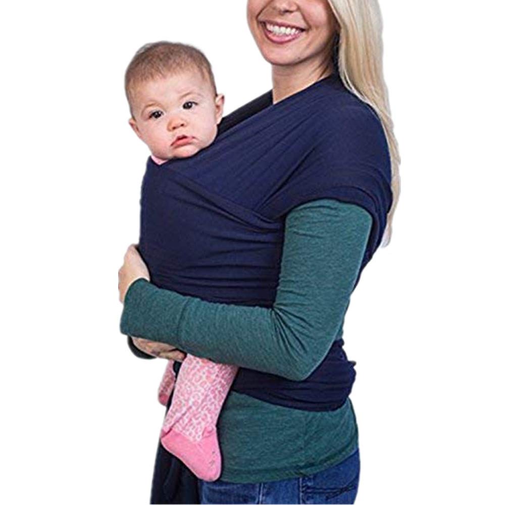 Babytragetuch elastisch für Neugeborene und Kleinkinder, Babytragetuch für Baby Neugeborene innerhalb von 16 kg, Dunkelblau Dunkleblau Angebot bei HelloDeals
