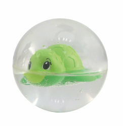 Simba 104010105 - ABC Greif-und Badeball, weicher, flexibler Ball, gefüllt mit Wasser, Schildkröte und bunten Perlen, 8cm, ab 12 Monate Durchsichtig S Angebot bei HelloDeals