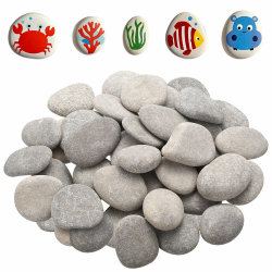 40 Stück Kieselsteine zum Bemalen Flache Steine zum Bemalen, 3-5 cm groß Gemalter Kies Dekosteine, Naturstein zum Basteln für Strand Kiesel Bunte Malerei Dekosand Dekoration Angebot bei HelloDeals