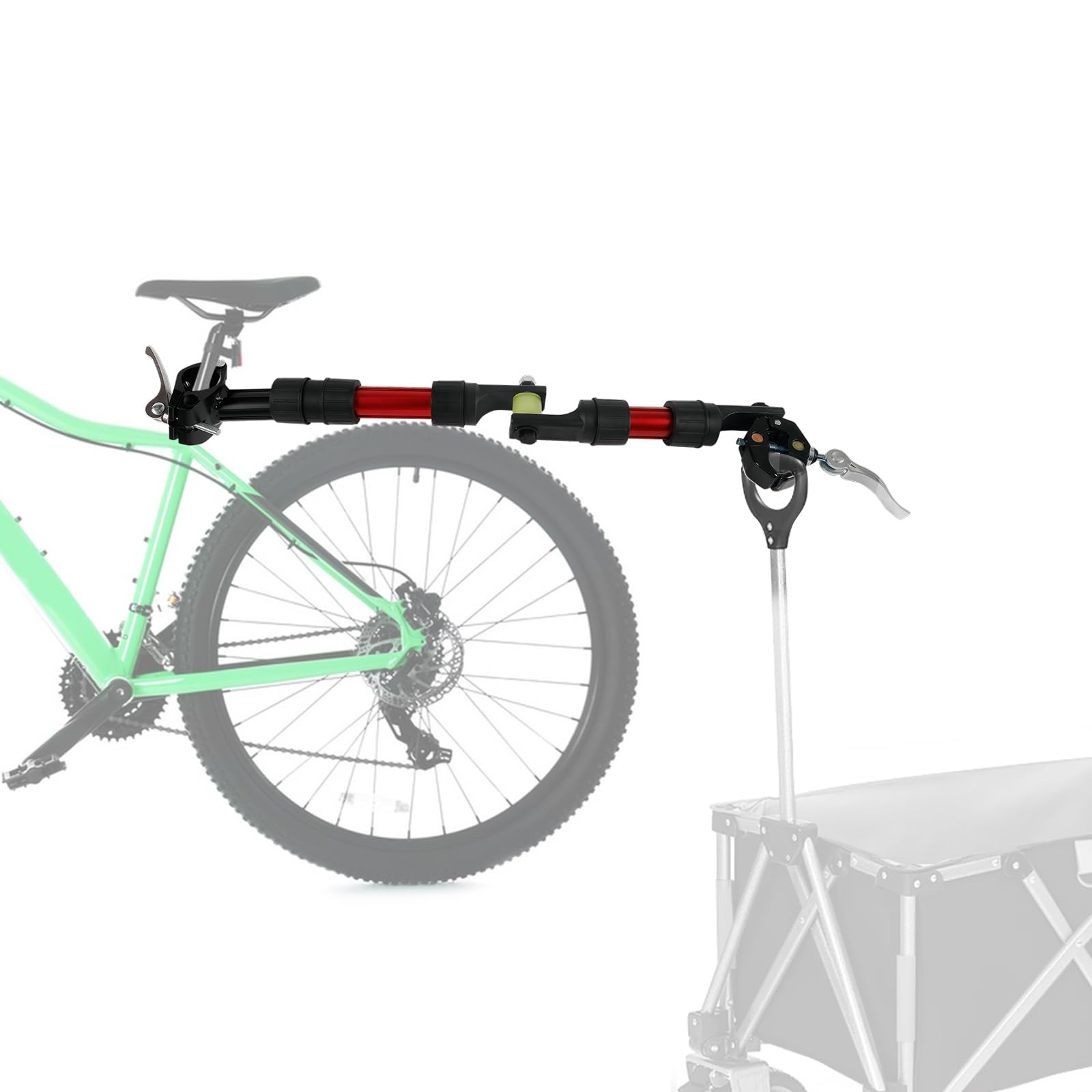Fahrrad Anhängerkupplung, 270° schwenkbarer Fahrrad-Ladebefestigung Anschluss Modulares Nylon-Komponenten Design Dämpfungs- und Lenksystem Geeignet für Fahrräder mit Sattelrohrdurchmesser 27-32 mm Angebot bei HelloDeals