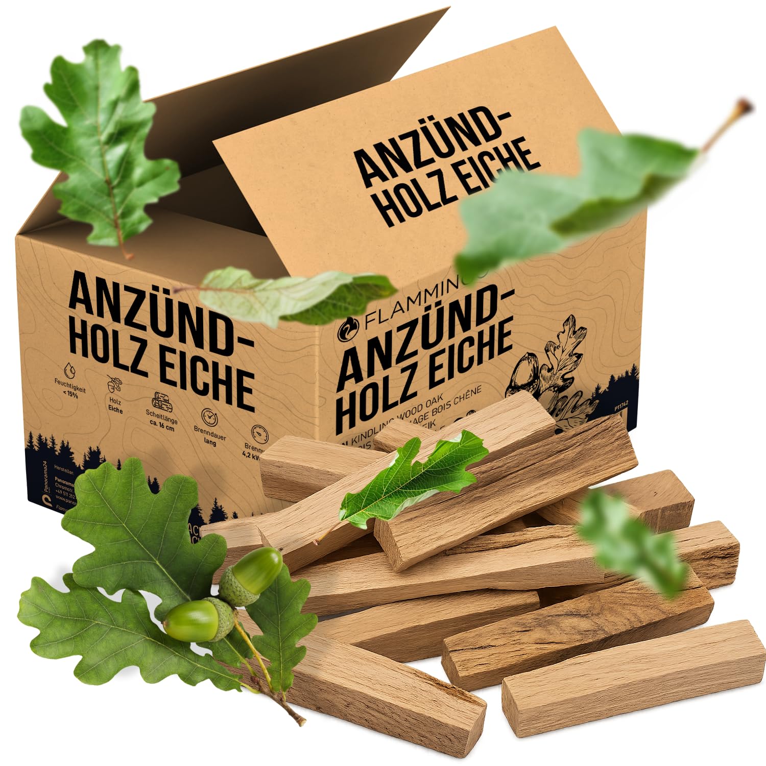 30kg Anzündholz Anfeuerholz Anmachholz Brennholz Kaminholz Ofenholz Smoker Grill BBQ Trocken Ofenfertig Eiche 16cm Angebot bei HelloDeals